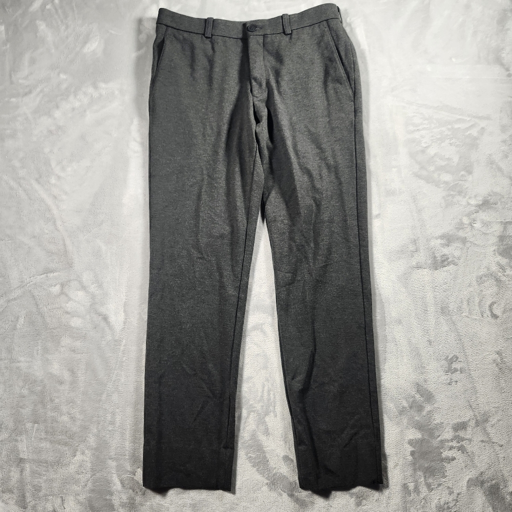 Jack Victor HI-LINE Filip Pant Size 32R Gray Dress Pants Stretch Performance
